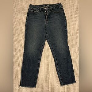 Old Navy Women's Dark Blue High Rise OG Straight Jeans